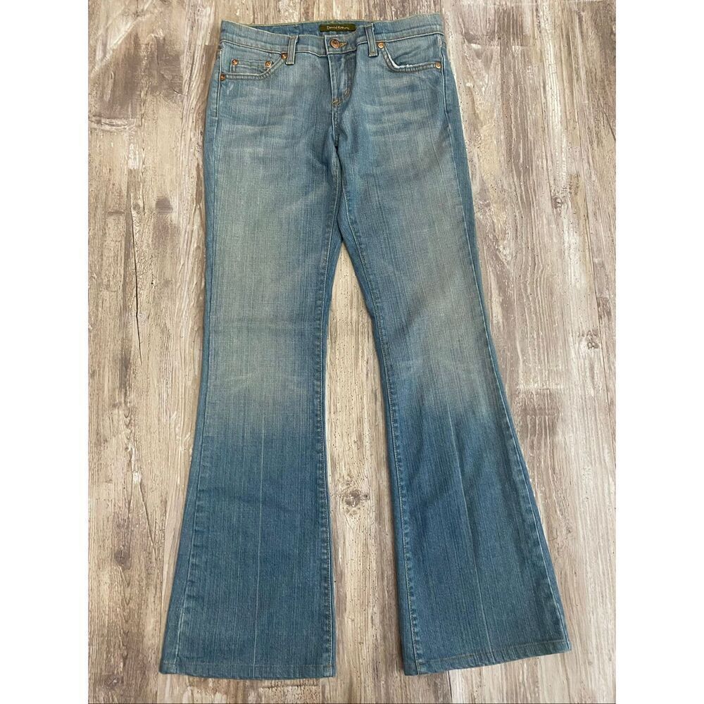 David Kahn Mid Rise Flared Jeans Light Wash Women’s Sz 28